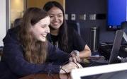 Students working at computer 